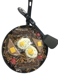 Frying Pan with Chocolate Breakfast
